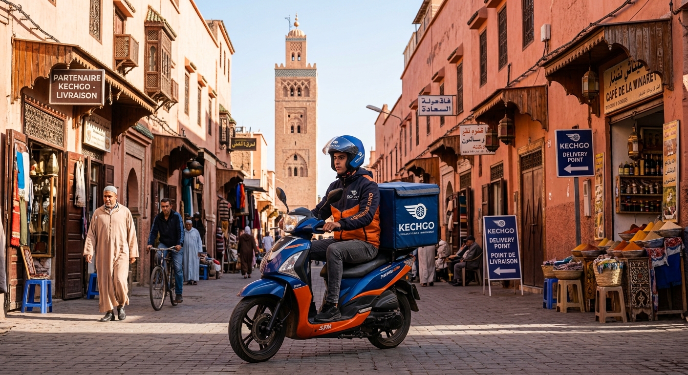 Service de livraison rapide à moto à Marrakech